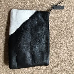 JCrew Black and White Clutch